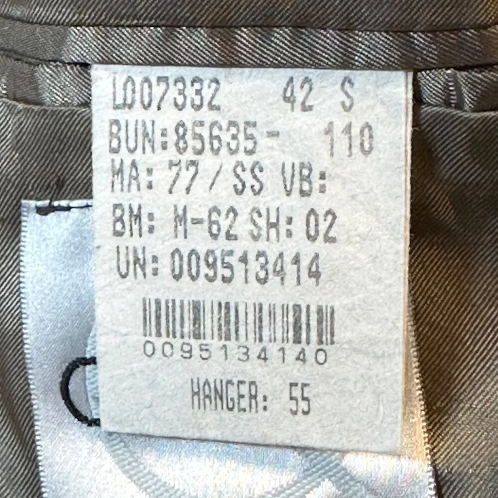 Giorgio Moreschi Vintage Men's Grey Sport Coat 42S Union Made Canada Faux Suede